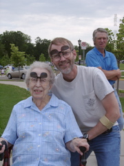 Myrtle and my dad - the two bugs