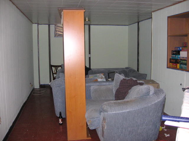 Completed basement walls