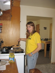 Sarah Neenan, making us crepes