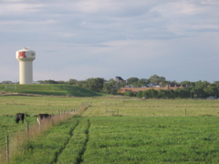 Morris water tower and the UMM campus