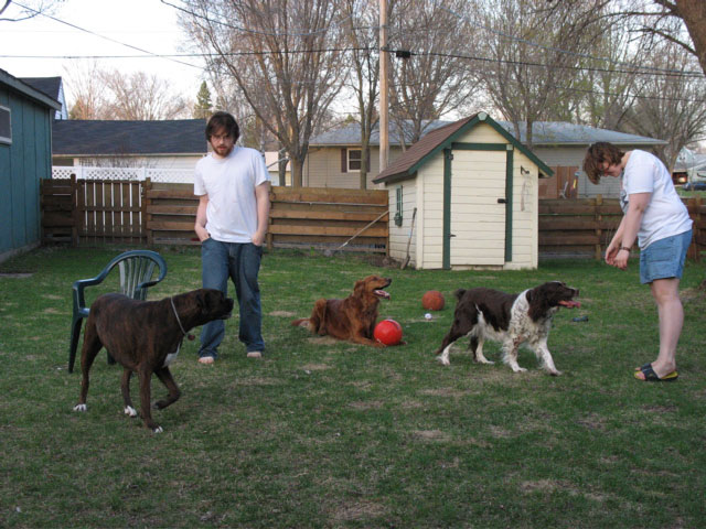 (Left to right) Puck, Chris, Nigel, Jessie, Liz