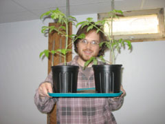Chris and some tomatoes