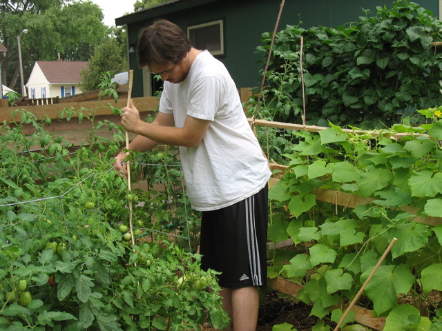 Chris in the garden