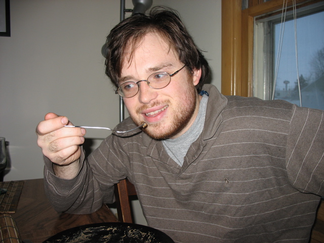 Chris, demonstrating slow eating