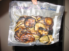 Eggplants... preserved in my new vacuum sealer