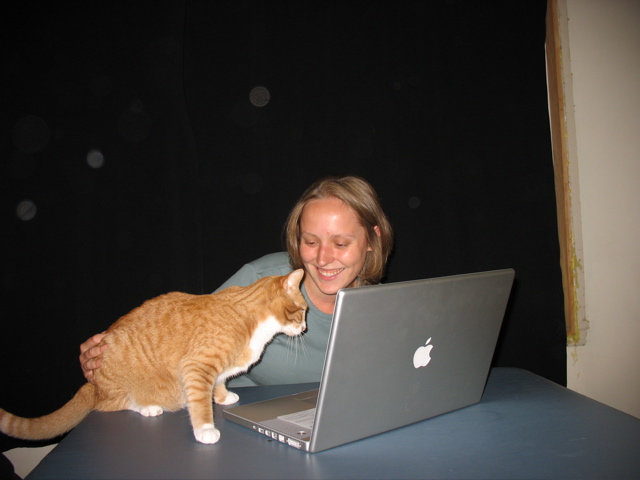 Niko learning to use the computer
